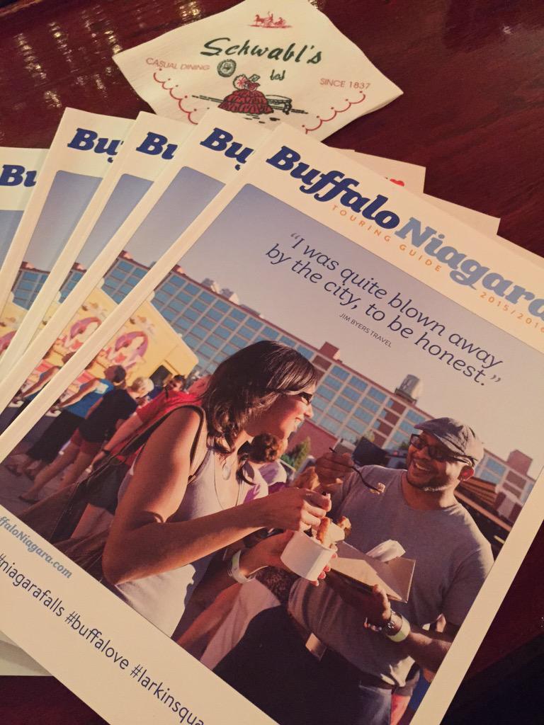 Stop in and grab a copy of the 2015/2016 <a href="/BuffaloNiagara/">Visit Buffalo</a> Touring Guide! #buffalove #BuffaloNY #schwabls