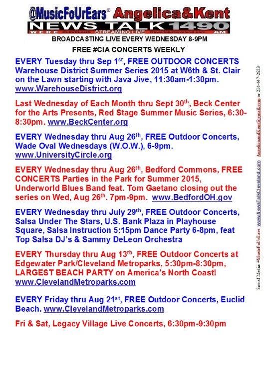 AngelicaSigns's tweet photo. MusicFoUrEars #Concert #BUZZ

#AM1490WERE Angelica&amp;Kent
#Cleveland #CIA Event List
#SuppprtLocalArtists  @ThisIsCLE http://t.co/82NZzMSM2G