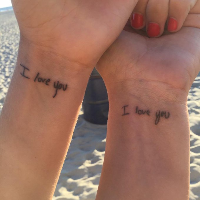 Dad wrote the I, mom wrote the love, and Peyton wrote the you 💕😊 http://t.co/QsLwAURvAY<a href="/tag/cancersucks"class="tags"><span>#cancersucks</span></a>
