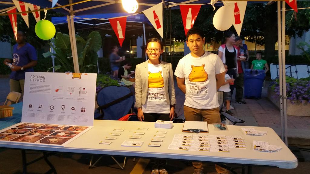 creative_hippos's tweet photo. #NIU2015 @nightitup @Paint_A_Thon Representing Creative Hippos at Markham's Night It Up! Promoting design with impact http://t.co/JSU1xfnUVQ