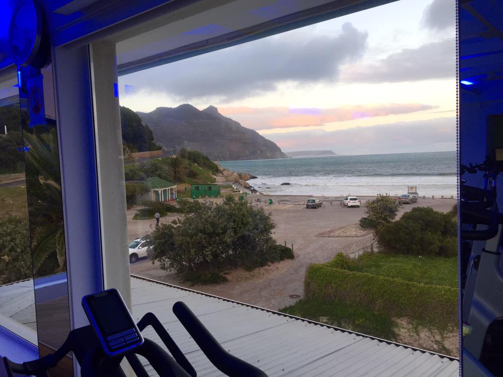 Go, go, go time! Beautiful morning in The Bay <a href="/VSLHoutBay/">Velocity Sports Lab</a> #spin