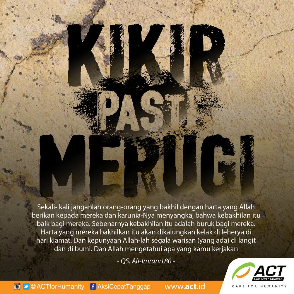 ACTforHumanity's tweet photo. Semoga harta yg kita "habiskan" di jalanNya lebih besar daripada harta yg kita habiskan untuk keperluan duniawi kita.
http://t.co/8GJ2LlvcPb