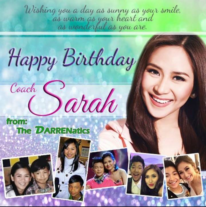Happy birthday Sarah Geronimo! Thank you for loving & supporting Darren! It\s amazing how time flies so fast. © 