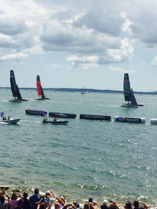 SamanthaDayTill's tweet image. Thrilling action @acwspmth #racetobermuda now begun Congrats to @LandRoverBAR winner of 1st race @Bermuda @goshpr