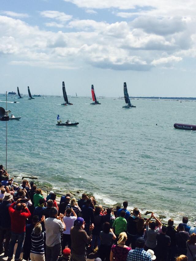 SamanthaDayTill's tweet image. Thrilling action @acwspmth #racetobermuda now begun Congrats to @LandRoverBAR winner of 1st race @Bermuda @goshpr
