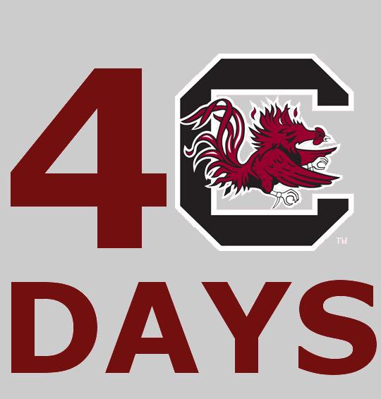 jennwadford's tweet image. 40 days 'til the Gamecocks play! 🐔🏈❤️ #Gamecocks