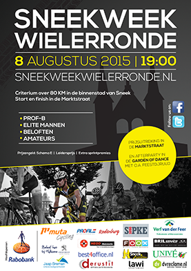 RONDEvanSNEEK's tweet photo. De organisatie van SNEEKWEEK WIELERRONDE 2015 is er klaar voor! 8 aug 19.00u @RONDEvanSNEEK @WVSnits http://t.co/kDeQctUJoF