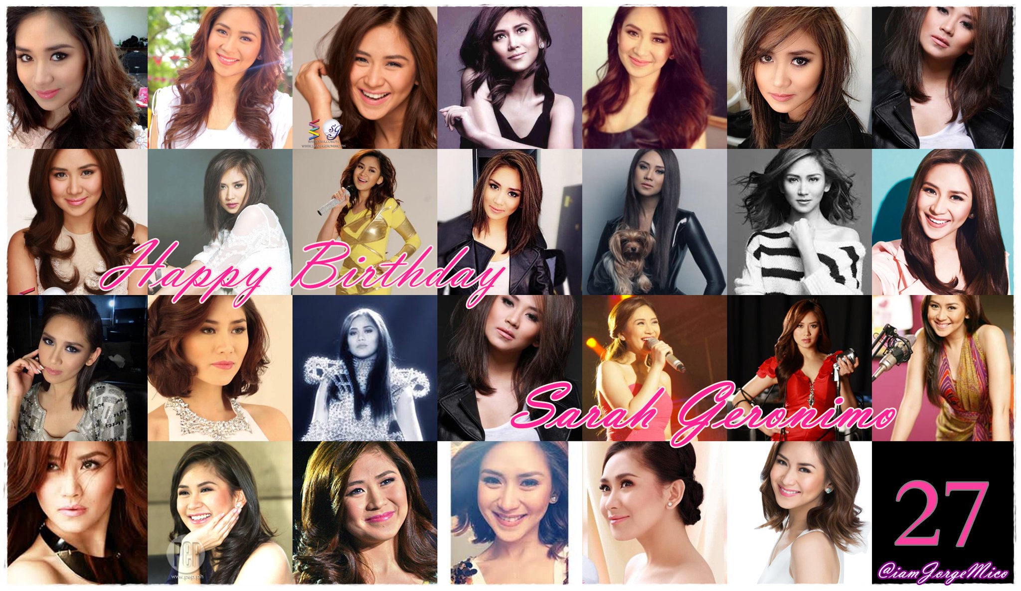 Sa pinakamamahal kong Sarah Geronimo!
Happy 27th Birthday! I love you with all my heart! 