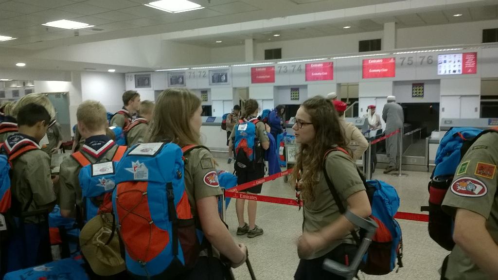 ShirefolkUnit34's tweet photo. Checking in and hoping the request for an upgrade to first class has been received 😆 #Japan2015 http://t.co/zGGIIO9akm