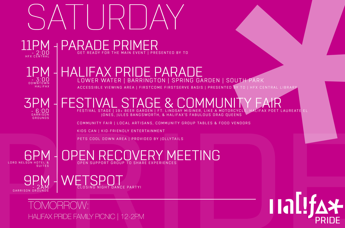 bitcointrader_q's tweet photo. Here's a list of what's happening today! We'll be posting these at 8AM each day of the Festival! #hfxpride15 http://t.co/7zfn8cKg2l