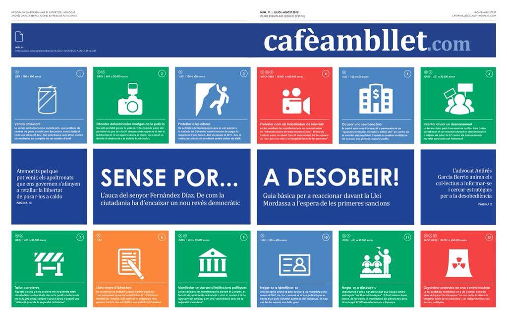 El nuevo número (11) del <a href="/CafeamblletCAT/">Cafèambllet</a> viene calentito: Ley Mordaza: sin miedo a desobedecer cafeambllet.com/cafeambllet-11…