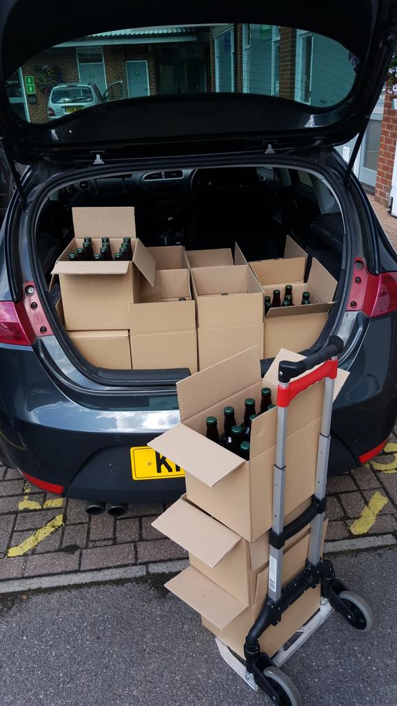 rustyprop's tweet image. Think we have enough beer for @Watercress_Line tomorrow?! Planes, trains and an automobile full of bottles!