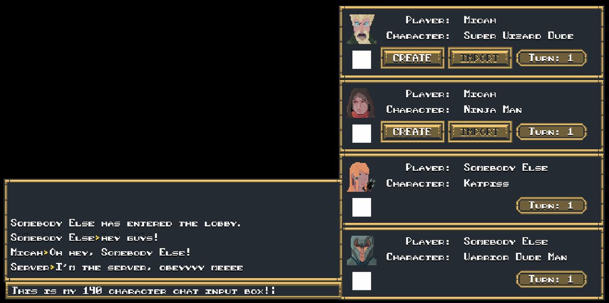 LegendForge's tweet image. Here's the WIP game lobby.  @elisee #screenshotsaturday #gamedev #craftstudio