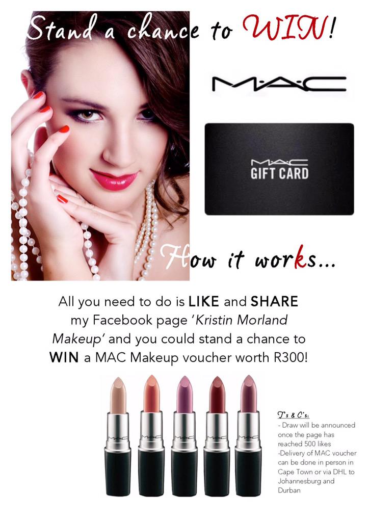 kmorlandmakeup's tweet photo. Stand a chance to WIN a R300 MAC Makeup Voucher! http://t.co/pO3re8iR2p