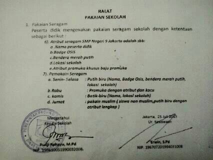 Ralat untuk pakaian sekolah yaaa
