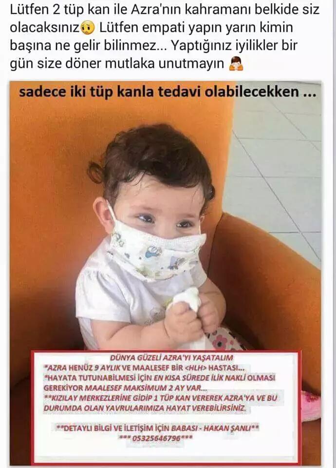 ÇOK ACİL.!

ARKADAŞLAR DESTEK LÜTFEN
AZRA BEBEK ACİL İLİK BEKLİYOR
1 TÜP KAN 1 HAYAT DEMEK
#DonörOlCanVer
<a href="/hakansukur/">HAKAN ŞÜKÜR 👑</a>