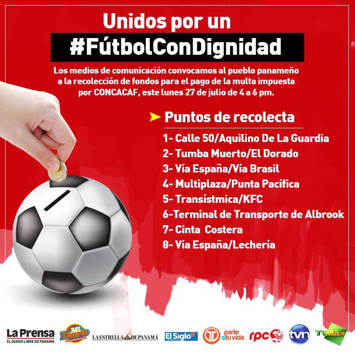 TReporta's tweet image. Todos Unidos por un #FútbolConDignidad. Lunes 27 julio de 4pm a 6pm en los siguientes puntos.