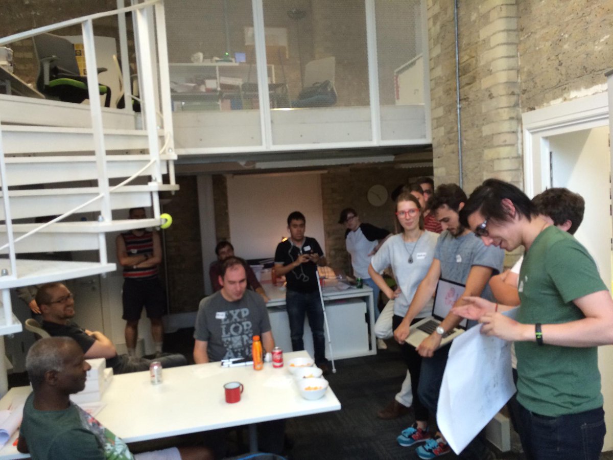 tomhartnell's tweet image. First day wrap up! The teams presenting ideas @RLSBcharity hackathon #ldnwithoutlimits #inclusivedating