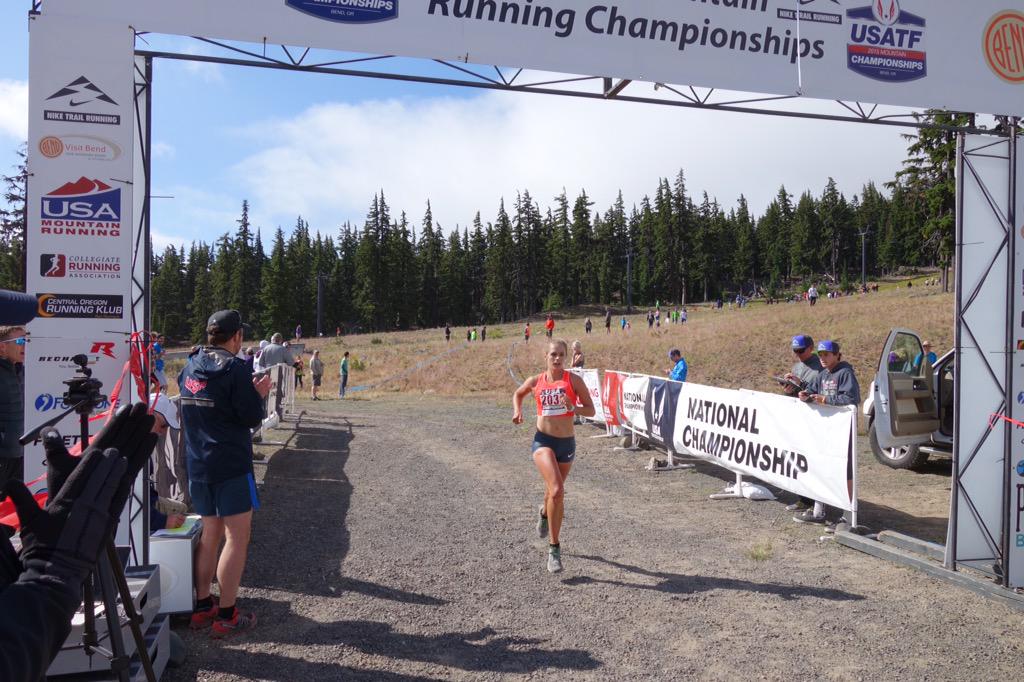 iRunFar's tweet photo. Taking third at the 2015 U.S. Mountain Running Championships it's Kimber Mattox (@NikeRunning) 38:17. #USMRC http://t.co/YDV9AJ7Hd6