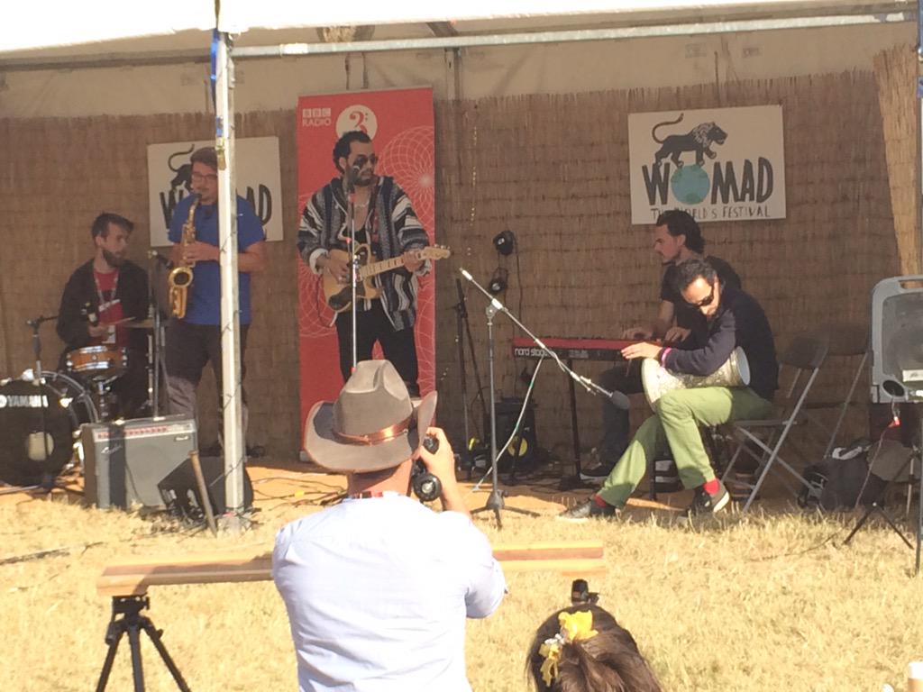 aheyarts's tweet photo. Our lovely @BBCRadio3 @bbcintroducing act @NazimZiryab performs an intimate gig to press @WOMADCHARLTONPK http://t.co/uqHjAS8q8P