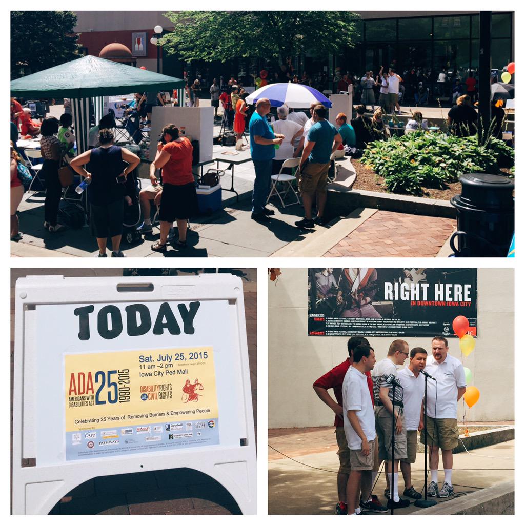 ConroyICcouncil's tweet photo. Great time celebrating #ADA25 in @ICDowntown. The men's choir from Combined Efforts Theater rocked the house! #ADA http://t.co/gI7VsXs1bk