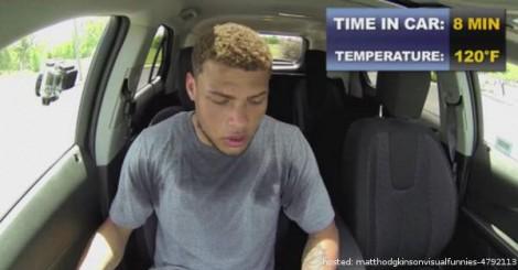 WhatDidlJustSee's tweet photo. An NFL star locks himself in a hot car to reveal what its like for dogs. The results? SCARY... http://t.co/6fmTMTrRn7 http://t.co/CTBQilCrll