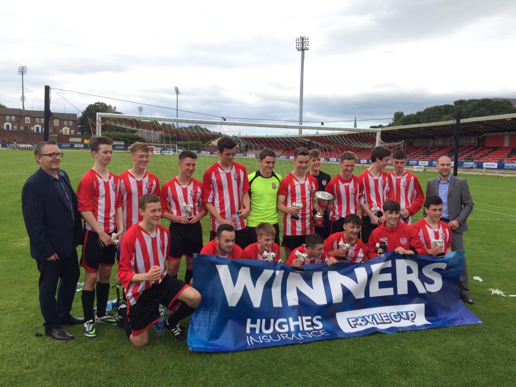 M_McGuinness_SF's tweet photo. Congratulations to Derry Colts winners of the Foyle Cup.Great to be in the Brandywell today to see them win.#Tiarnan http://t.co/IIP1NjCogp