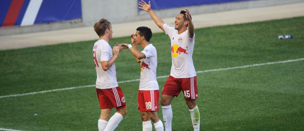 NYRBII's tweet photo. MATCH RECAP: Red Bulls II take three points at home against @RichmondKickers, 4-3.  

http://t.co/u8ldBpd004 #NYvRIC http://t.co/vzuEftkRQ0