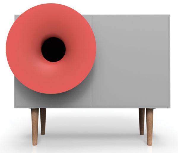 InteriorDesign's tweet image. The retro-modern sound system by 'Caruso' by @paolocappello is entirely digital: bit.ly/1GLVIOl