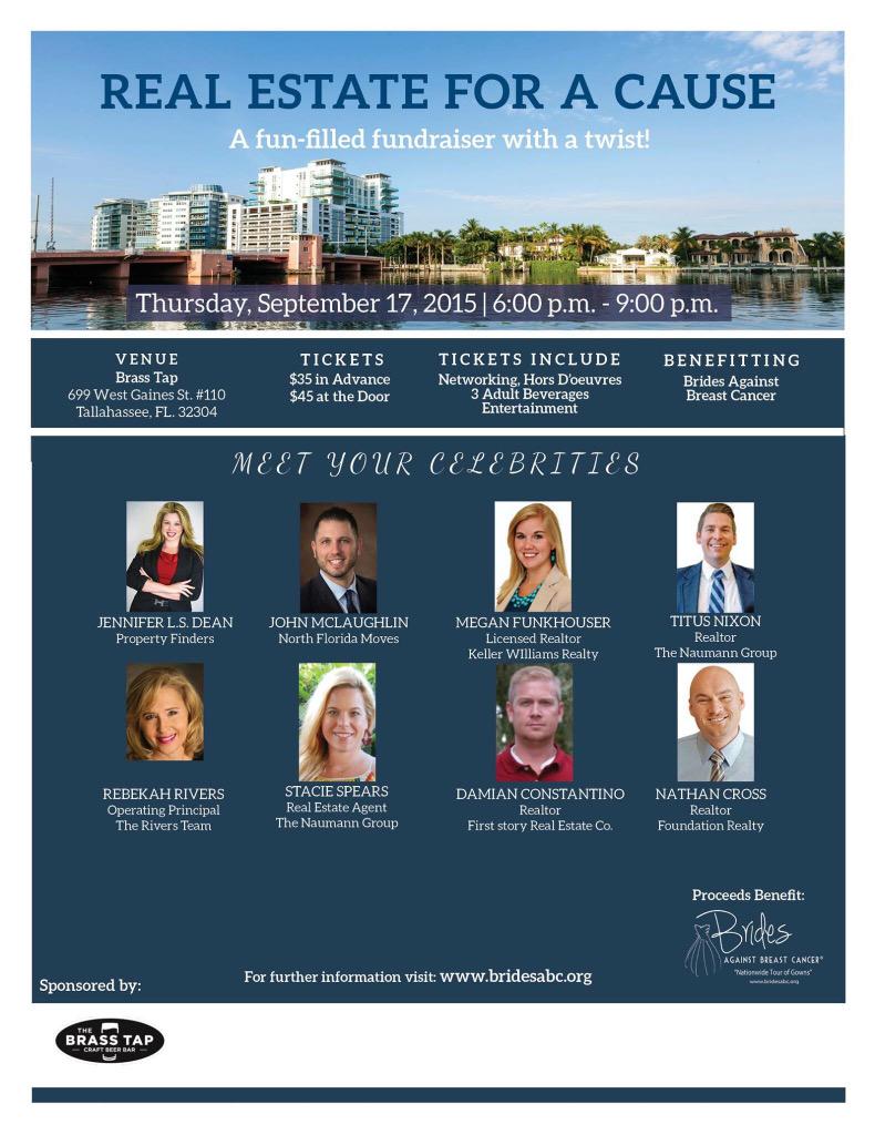 tallyrealty's tweet photo. Our Broker, @JenniferLSDean - will be supporting a great cause on 9/17. #Tallahassee #BrassTapDowntown http://t.co/iZikTDlzsT