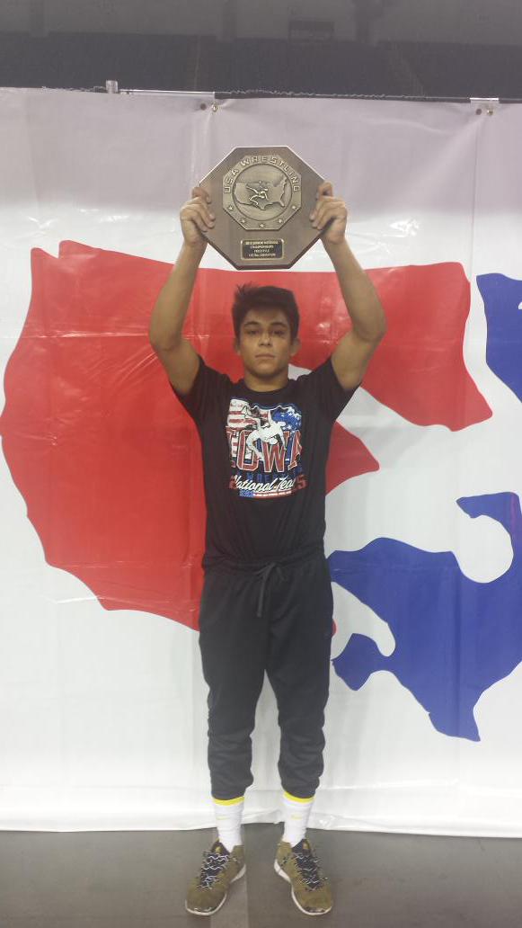 Predicament_IA's tweet image. Here is Iowas 145 Fargo National Champion. Fredy Stroker #Fargo2015