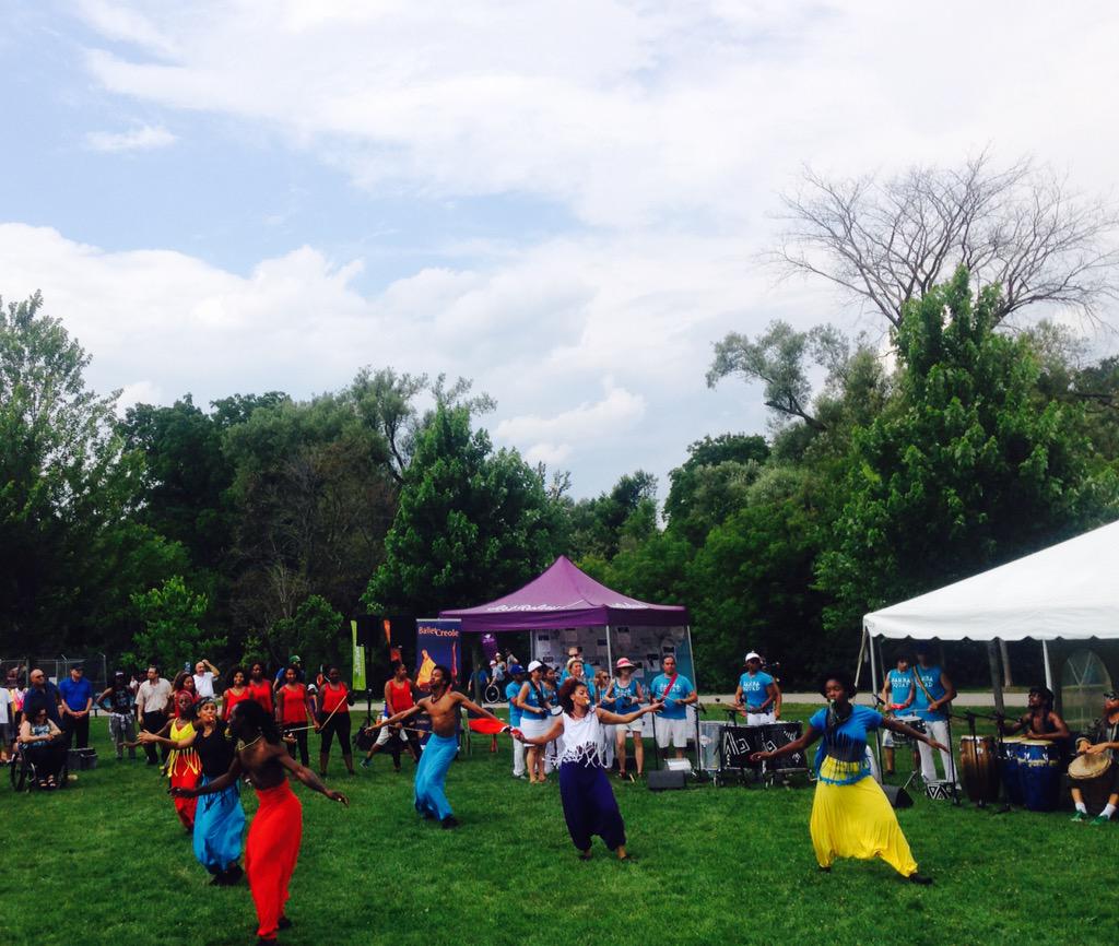 TorontoFdn's tweet image. .@BalletCreole takes the stage to perform J'Ouvert, the traditional opening dance of Carnival in Trinidad! #PanAmPath