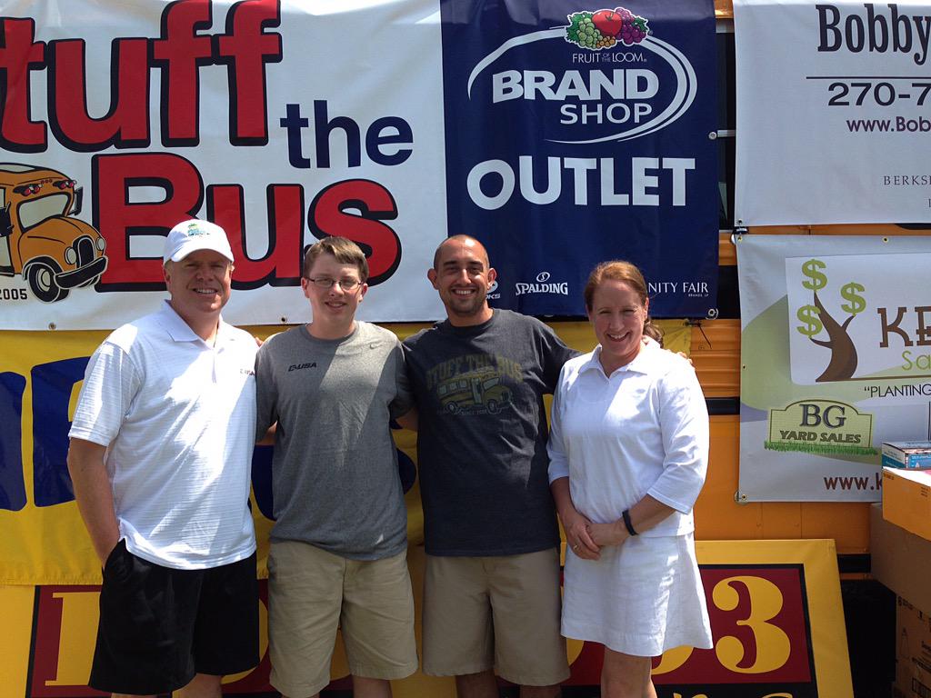 BlakeStew's tweet photo. Helped stuff the bus today with @tonyroseshow #STB2015 http://t.co/8Bnlzc9xVt