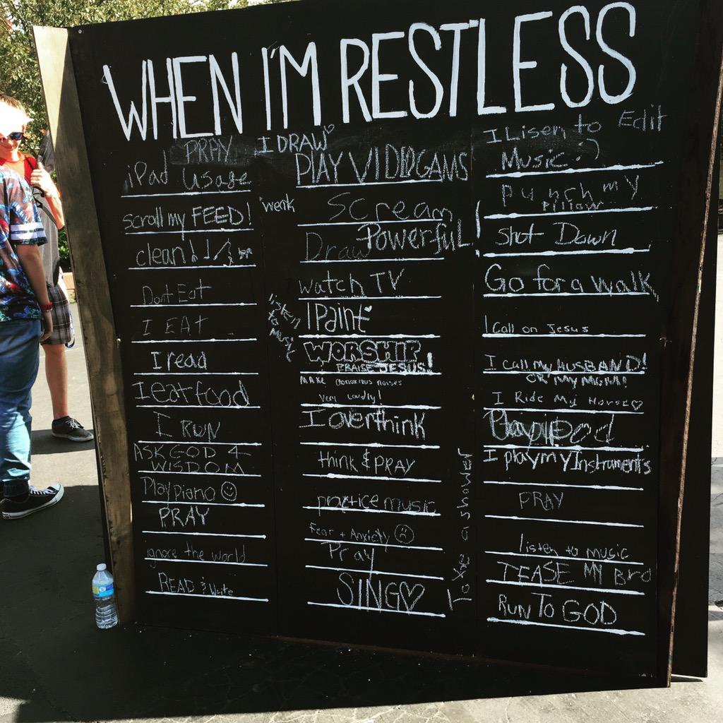 xmproduction's tweet photo. What do you do when you're restless? Come see us at @KingdomBound and tell us! http://t.co/8ZAIHyfImU