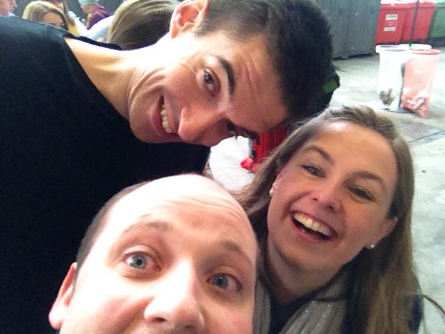 RayMcAdam's tweet photo. #EdSheering it in #CrokePark with @Kerminah @sposhea - twas harder than i thought fitting d3 of us in2d one pic!! #Ed http://t.co/x0VkinkrUb