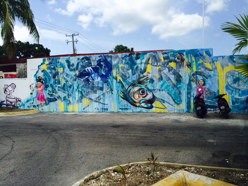 VERO_MIER's tweet photo. Gran mural por @lizrashellART @SeaWalls_  #Cozumel  #SeaWallsMX @PangeaSeed @tanushacasarin http://t.co/IxB7Kn2vYc