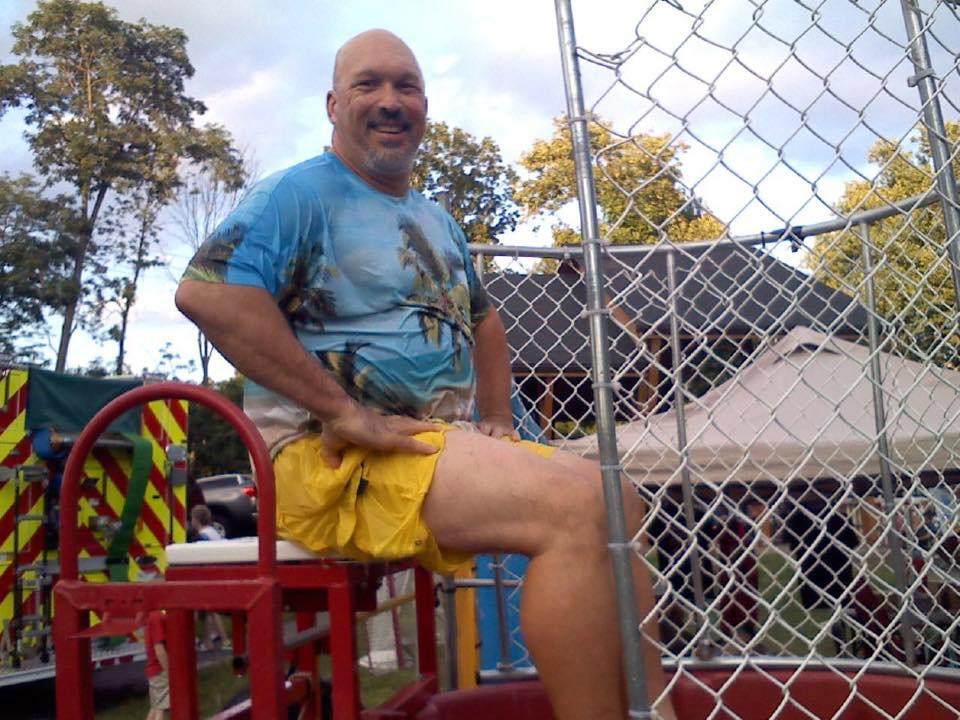 Thank you to Coach Troutman for volunteering to be in the dunk tank last night!