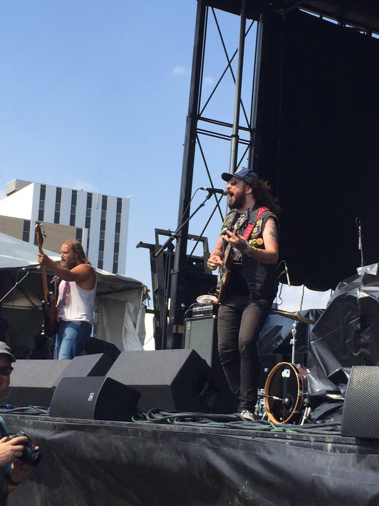 wxou's tweet photo. . @KINGTUFFY rockin' it out on the Fender stage at @MoPopFestival #MoPopFest #MoPop2015 http://t.co/t6W47UfHqG