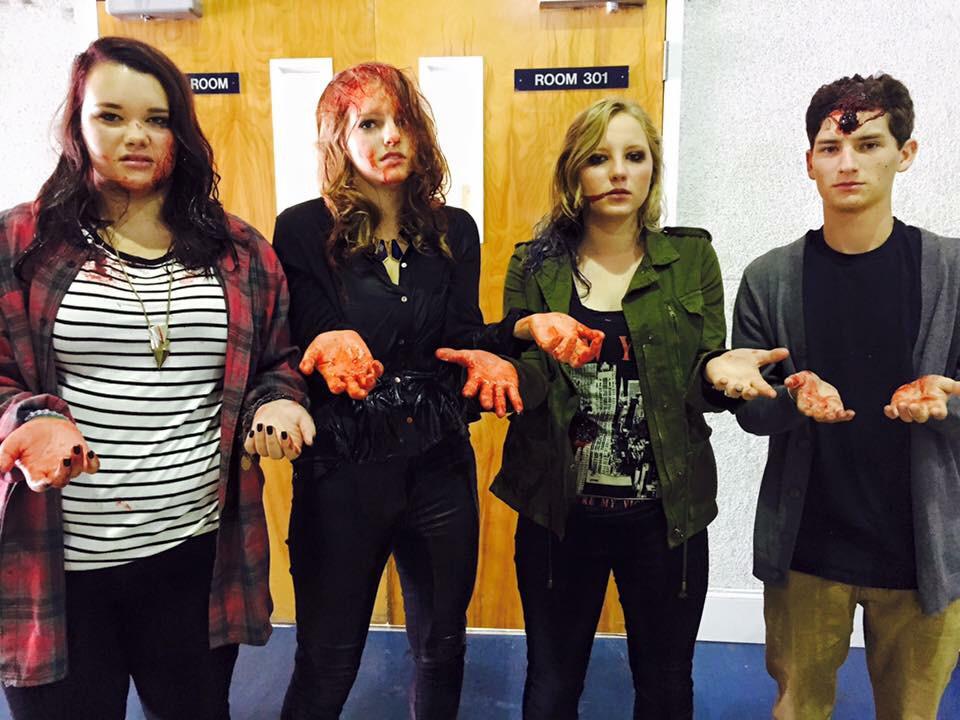 sarahgrems's tweet photo. blood on our handsssss #andhair #andface #andbody #washedbytheblood #btg2015 http://t.co/URGQf1itDp