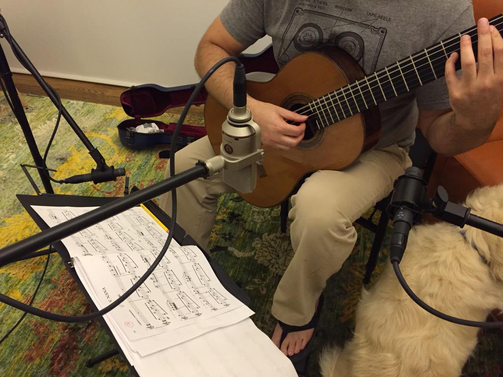 allstrings's tweet image. 2nd day of recording my #lullaby CD - two more to go!