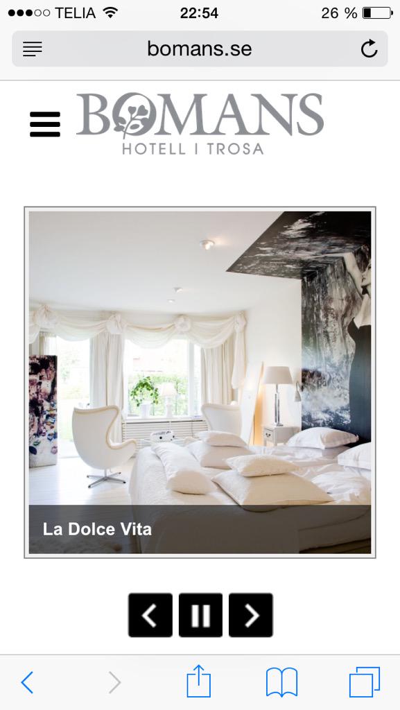 per_gustafsson's tweet photo. @IdaJansson3 Sofia och jag firar ditt brons med att bo på ett hotellrum som heter La Dolce Vita http://t.co/7h0a0JpgFW