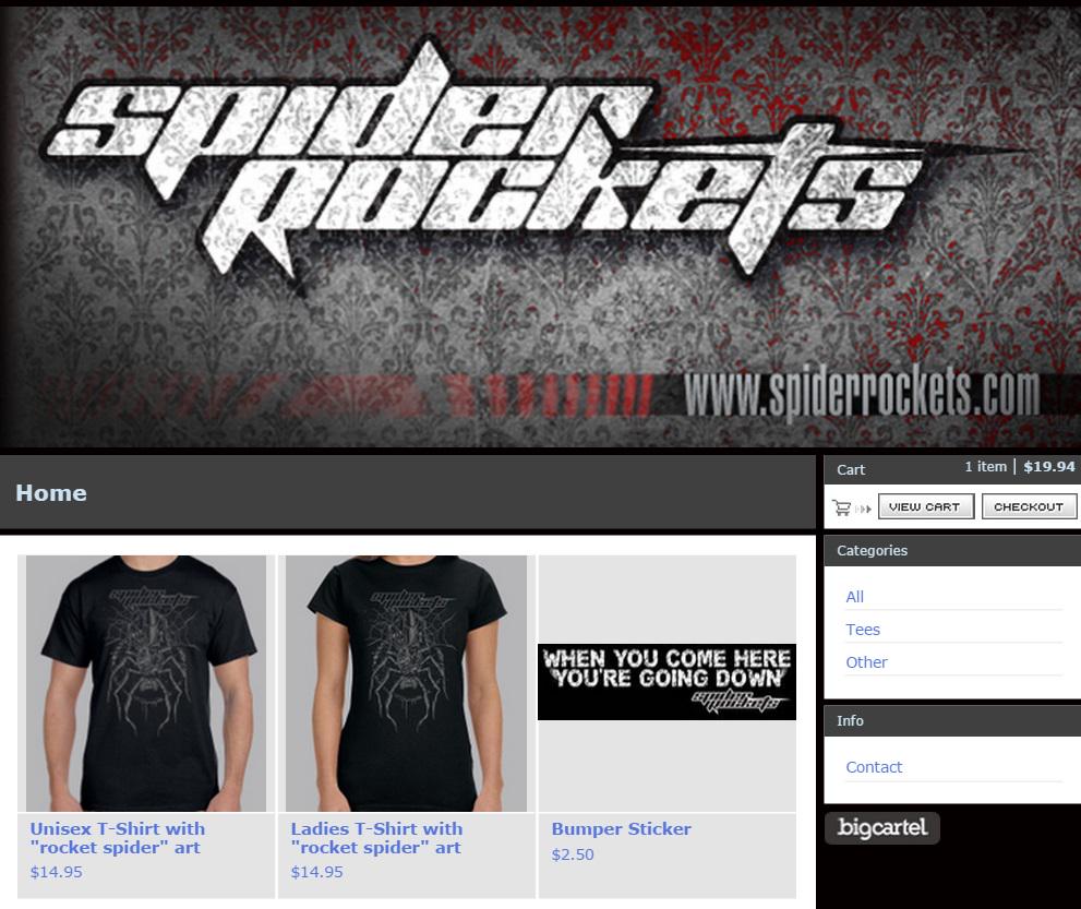 Our new Merchandise store is up and running!
spiderrockets.bigcartel.com #brandnewtshirts