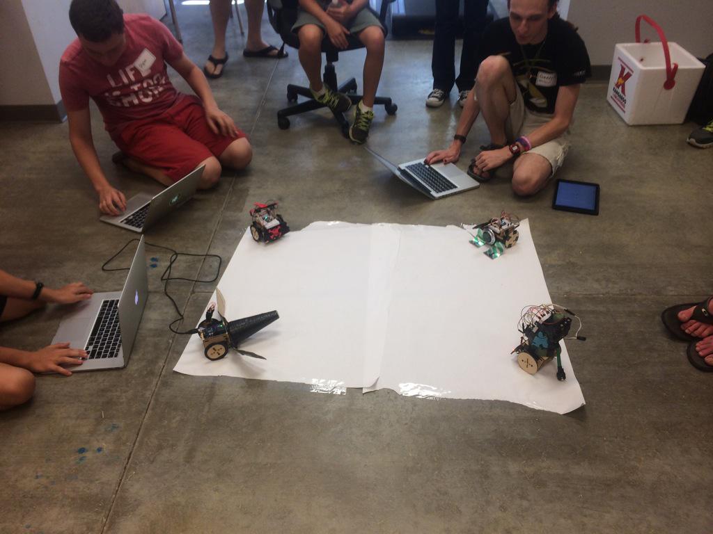 Nodebots Day Charleston was such a success!! Thank you to everyone that came out! #nodebotschs #battlebots #nodejs