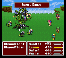 Active_ate's tweet image. Dragon Pod is vulnerable to Stop; Flowers are vul. to Charm. Easy fight. @FF5ForFutures #FF5FJF2015 #Run7 #up