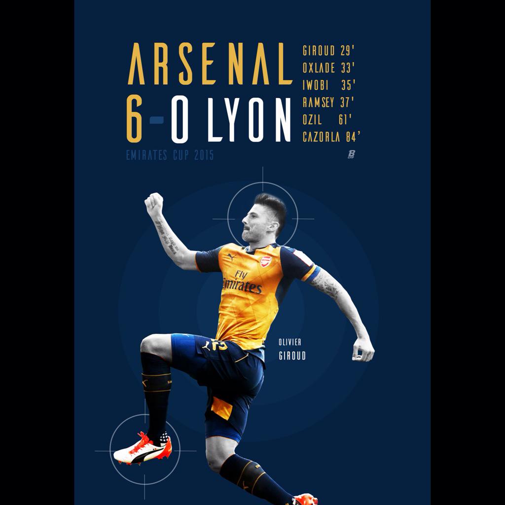 Brands93_'s tweet photo. Arsenal 6-0 Lyon http://t.co/sNvRfZHpIq