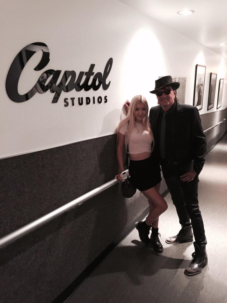 TheRealSambora's tweet photo. Me and my beautiful Ava at Capitol studio's... Very proud Papa... http://t.co/gB2rmwwpyk
