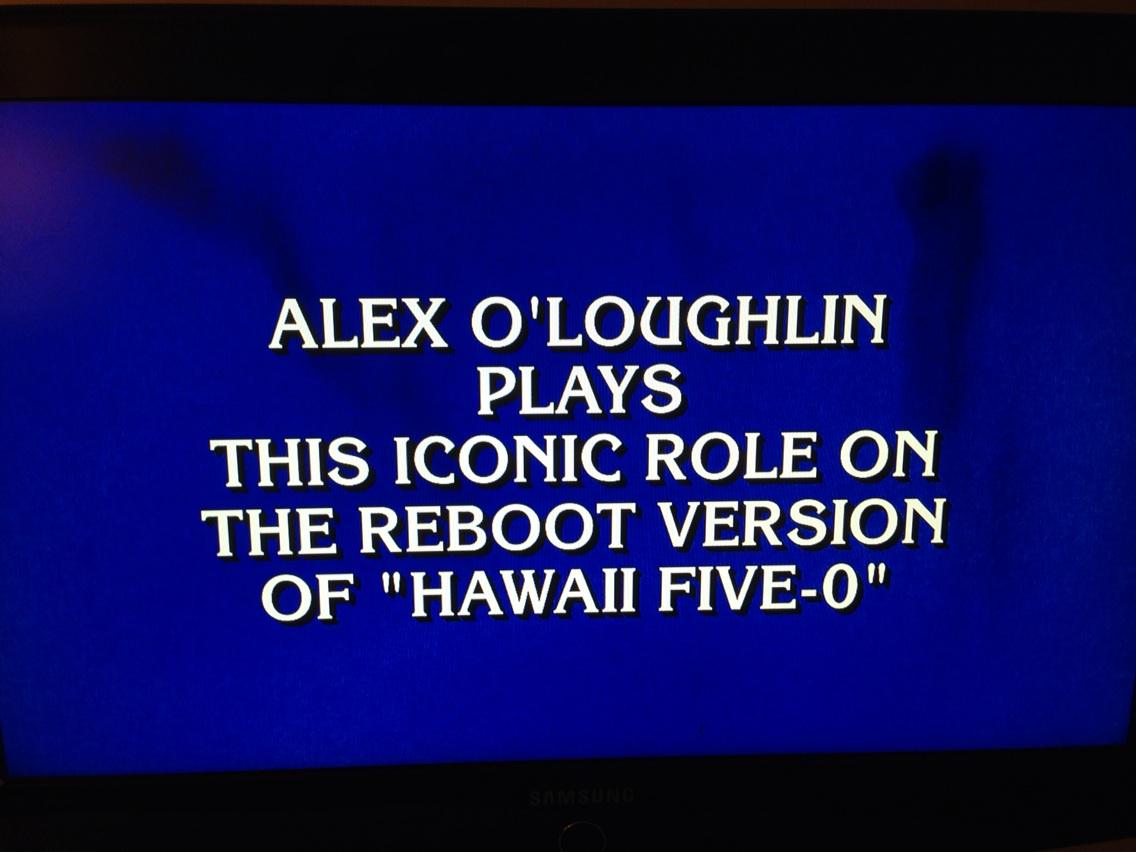 adaot121's tweet photo. @HawaiiFive0CBS @Plenkov Who is Steve McGarrett, of course?! #jeopardy http://t.co/tcbkz3T3pz