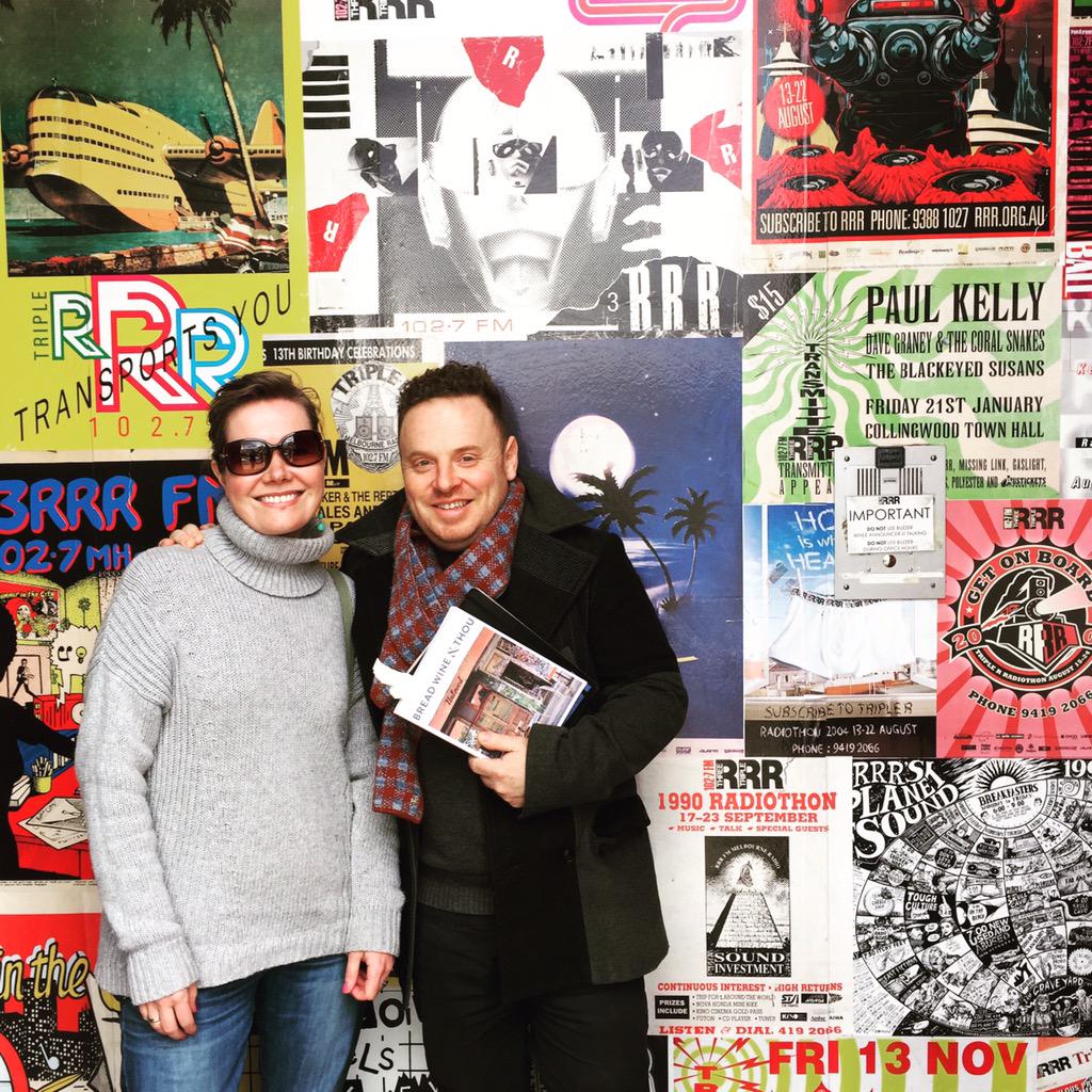 BWTmag's tweet photo. Talking #breadwinethou with Cam and Matt from @EatItRRR @3RRRFM #bwtmag http://t.co/BwlsUUBI0b