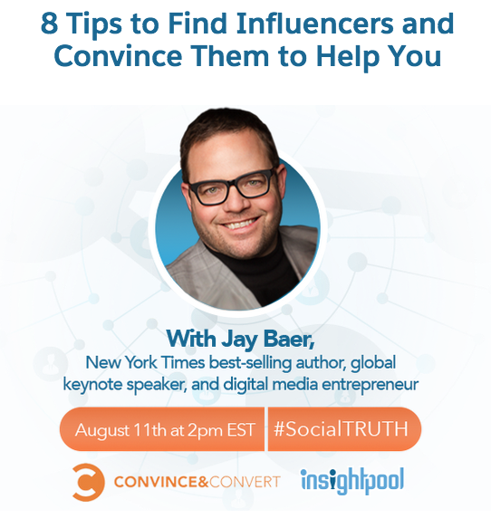 #Webinar: Join me &amp; @Insightpool: 8 Tips to Find Influencers &amp; Convince Them to Help You - candc.ly/1SArvIM