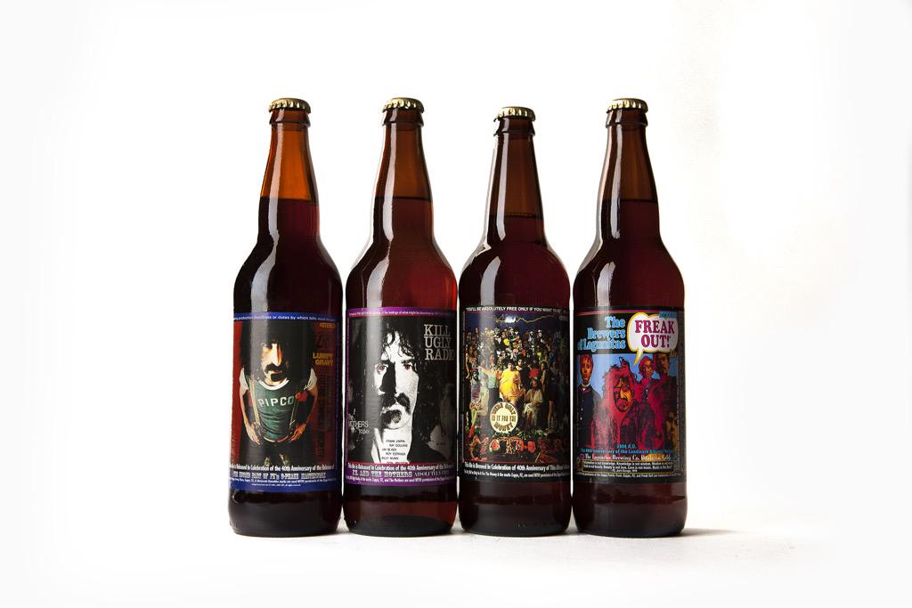 craftbeerds's tweet photo. According to @Brookston it's #FrankZappa Day. These @lagunitasbeer tributes are gone but one led to New DogTown Pale http://t.co/GwUBCpI7U2